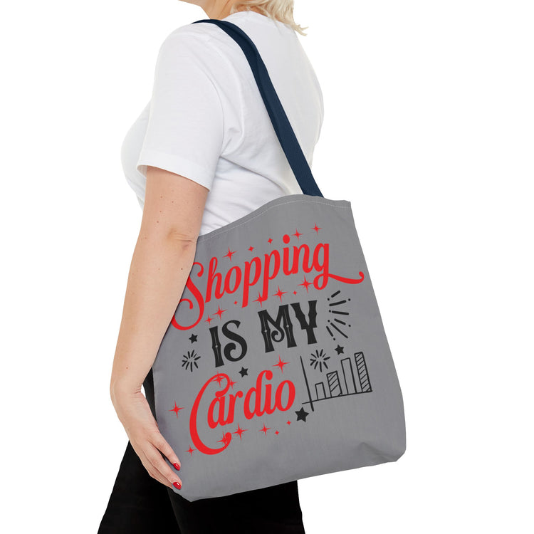 Shopping Is My Cardio Tote Bag - Bold Printed Tees