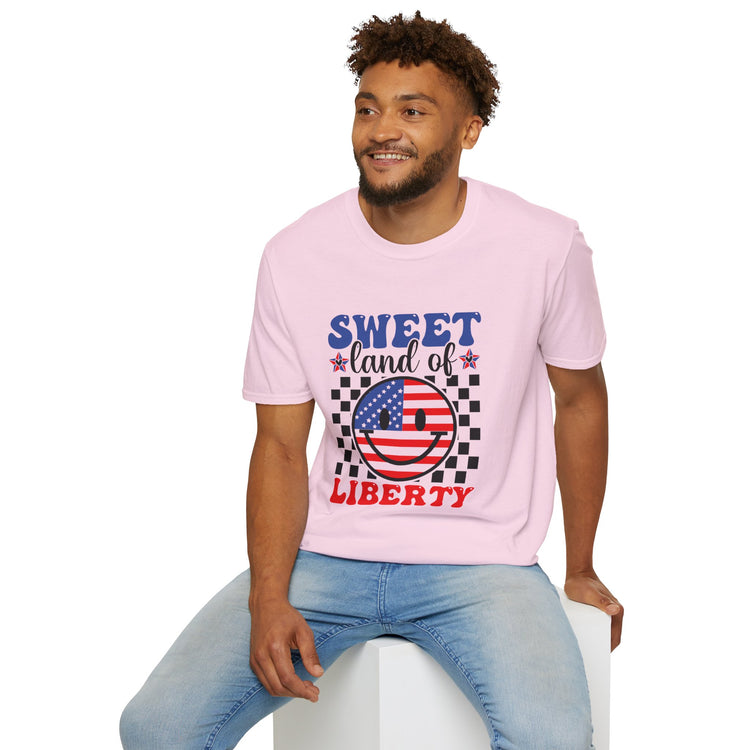 Sweet Land of Liberty T-Shirt Patriotic American Flag Graphic Tee - Bold Printed Tees