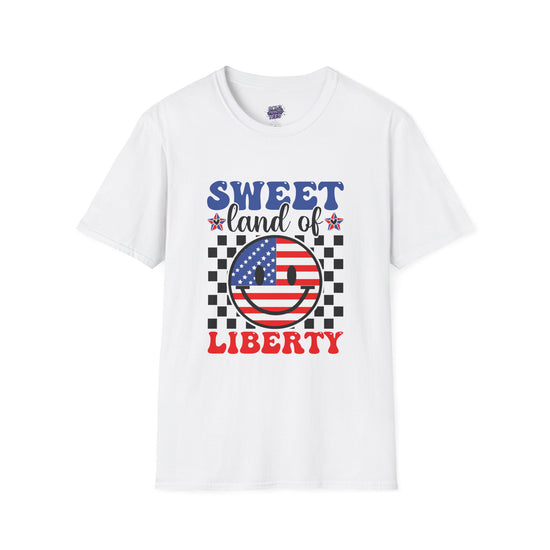 Sweet Land of Liberty T-Shirt Patriotic American Flag Graphic Tee - Bold Printed Tees