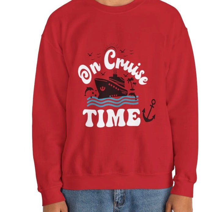 On Cruise Time Crewneck Sweatshirt - Bold Printed Tees