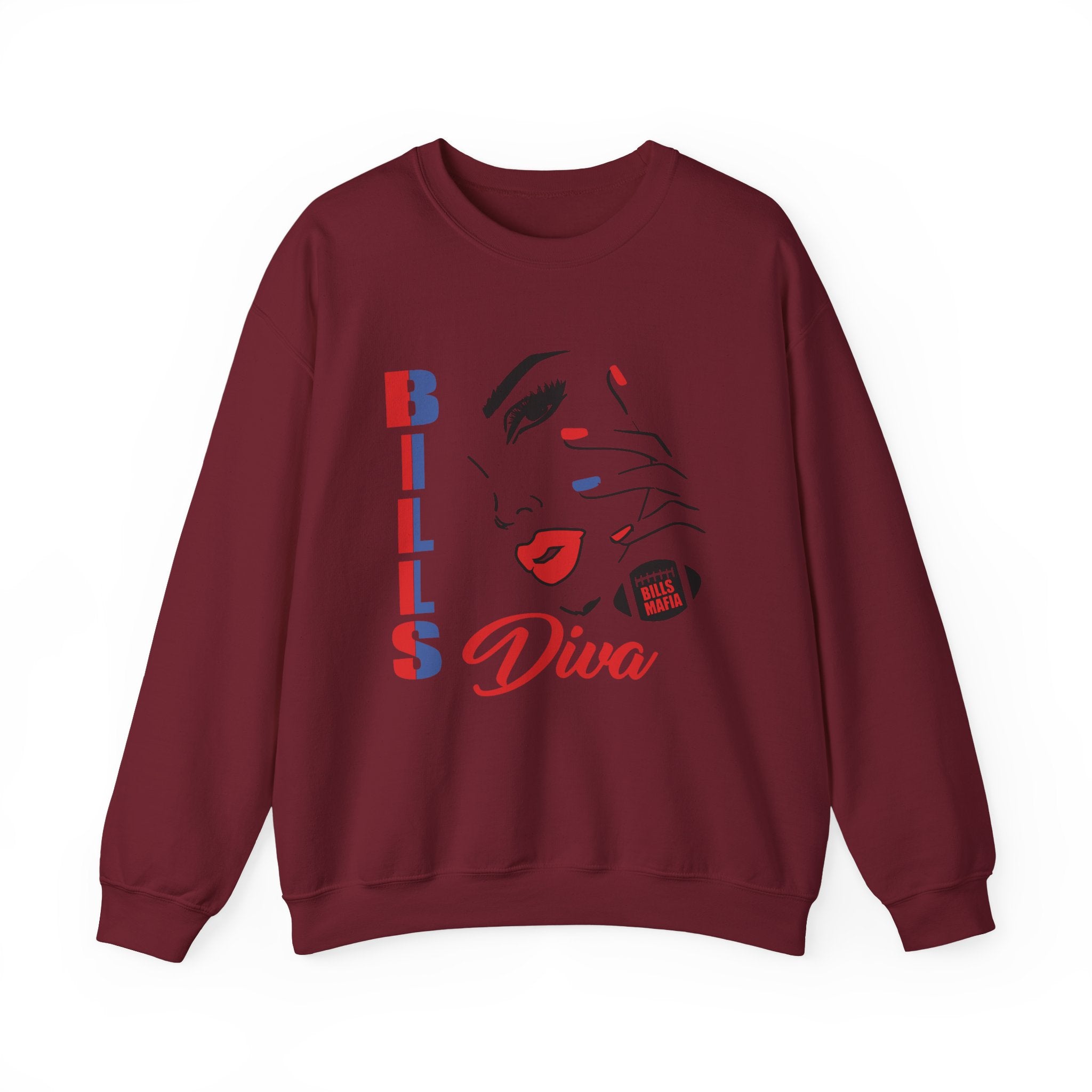 “Buffalo Bills Diva “Football Unisex Heavy Blend™ Crewneck Graphic Sweatshirt