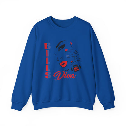 “Buffalo Bills Diva “Football Unisex Heavy Blend™ Crewneck Graphic Sweatshirt