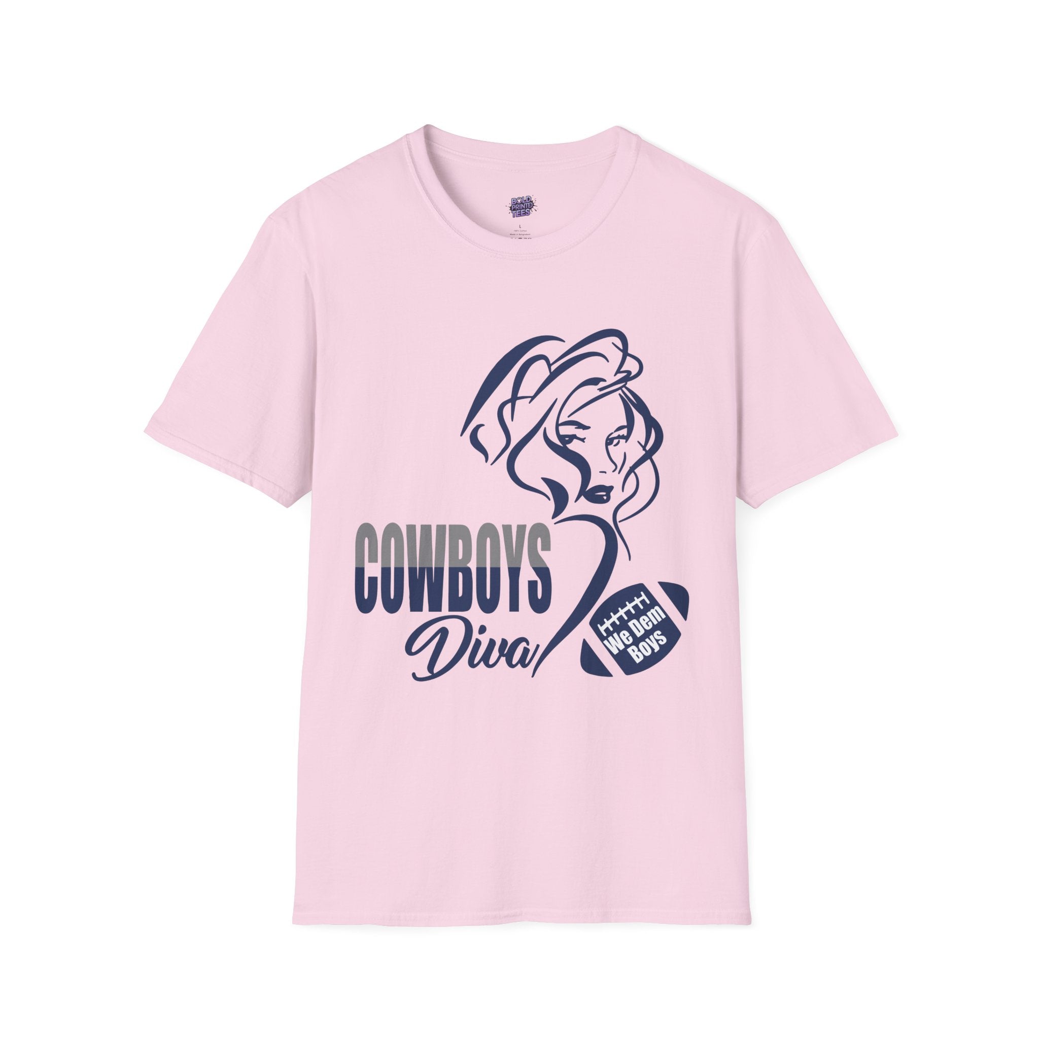 Cowboys Diva Unisex Softstyle T-Shirt | Stylish Graphic Tee for Fans, Casual Wear, Birthday Gift, Summer Outfits