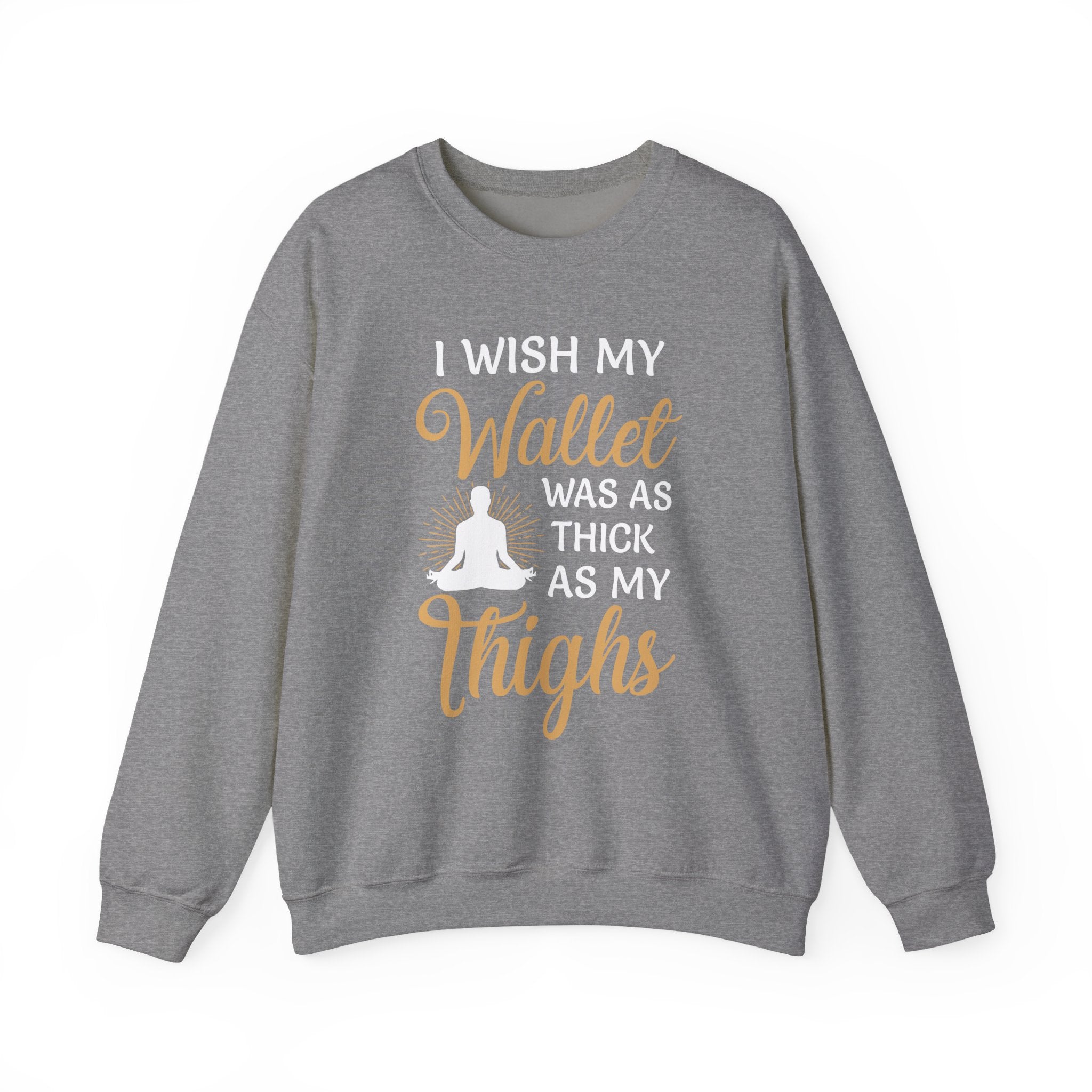 Funny Thick Thighs Wallet Sweatshirt, Cozy Casual Wear, Humor, Unisex Crewneck