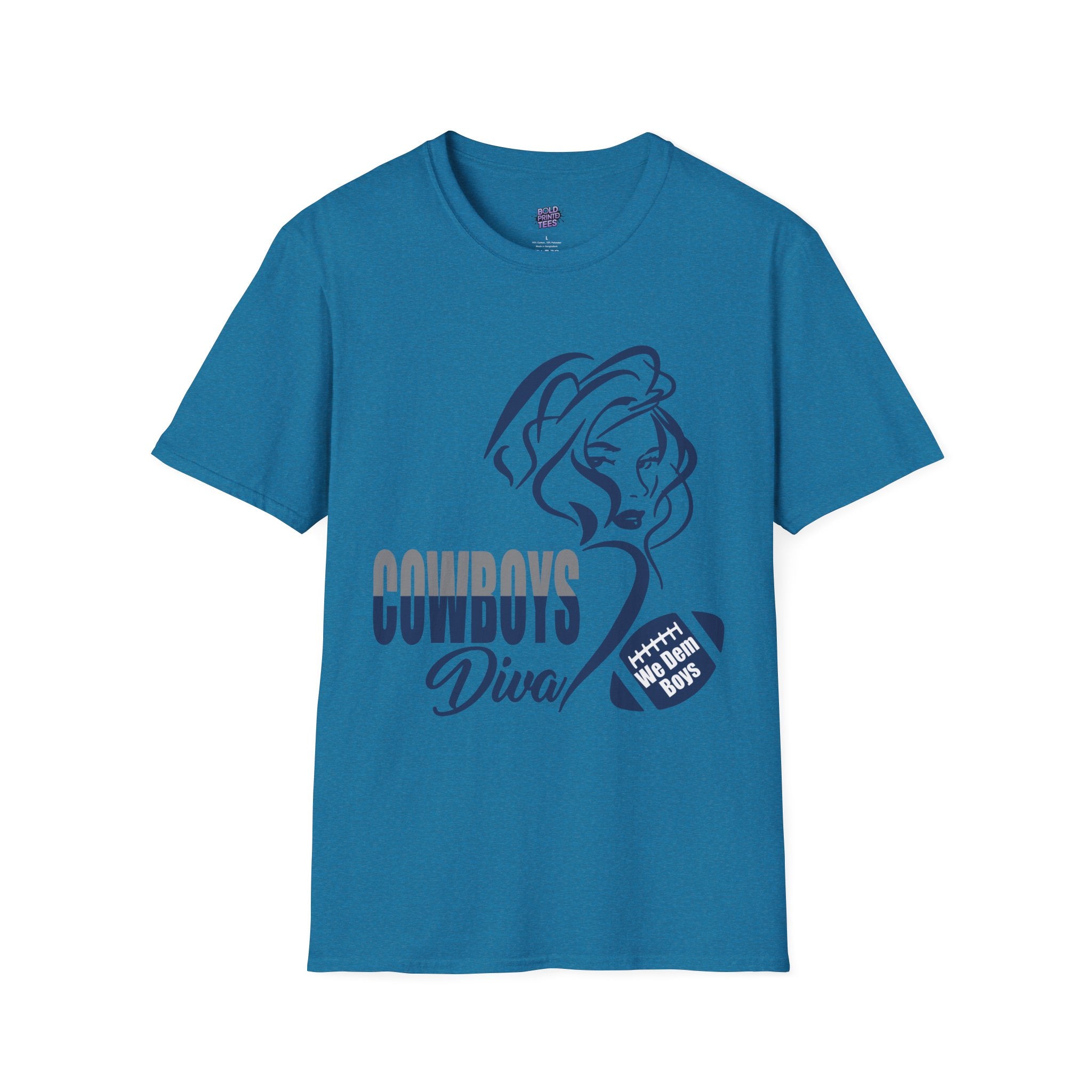 Cowboys Diva Unisex Softstyle T-Shirt | Stylish Graphic Tee for Fans, Casual Wear, Birthday Gift, Summer Outfits