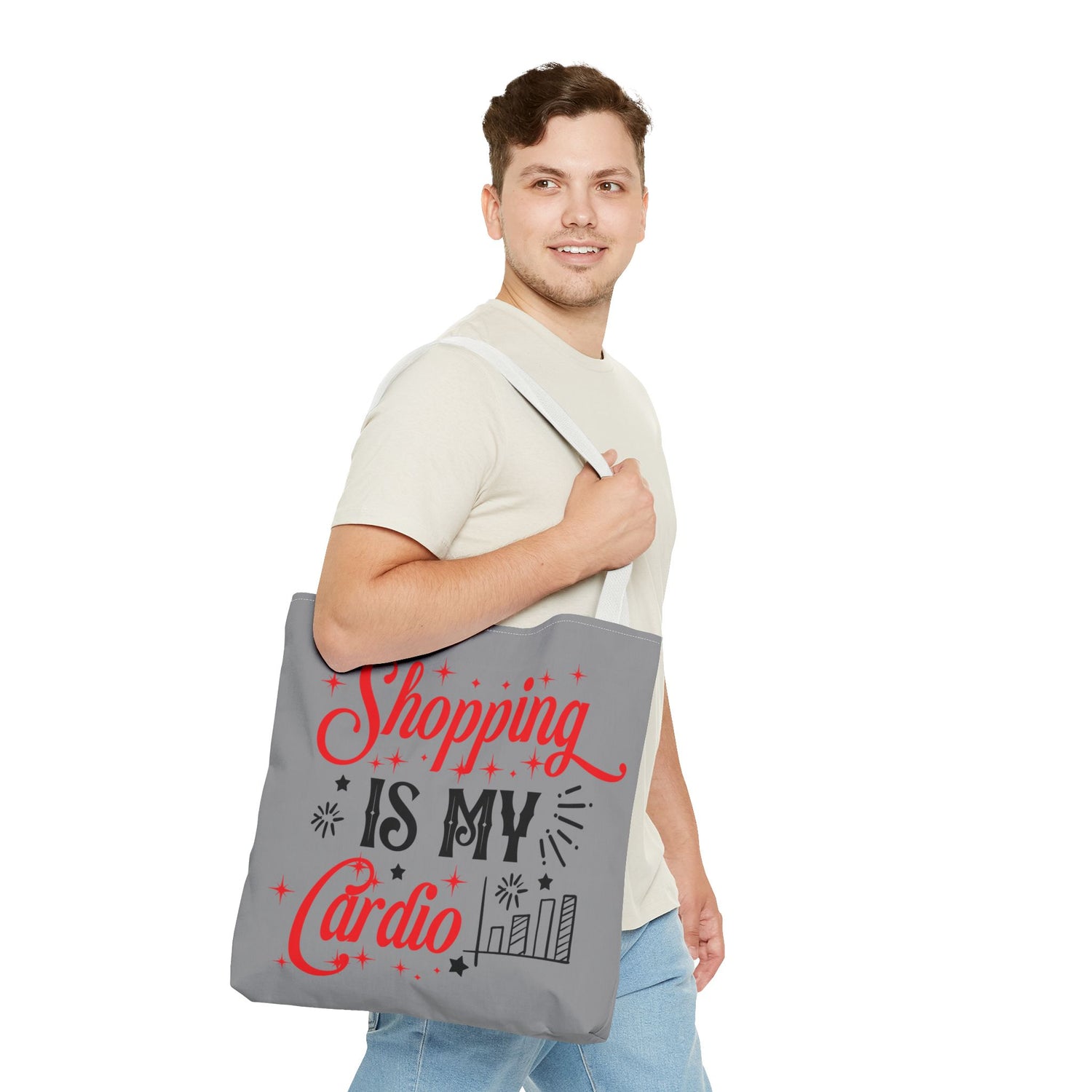 Shopping Is My Cardio Tote Bag - Bold Printed Tees