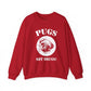 Pugs Not Drugs Sweatshirt Funny Dog Lover Crewneck, Cute Pug Graphic Pullover, Unisex Heavy Blend Sweater - Bold Printed Tees