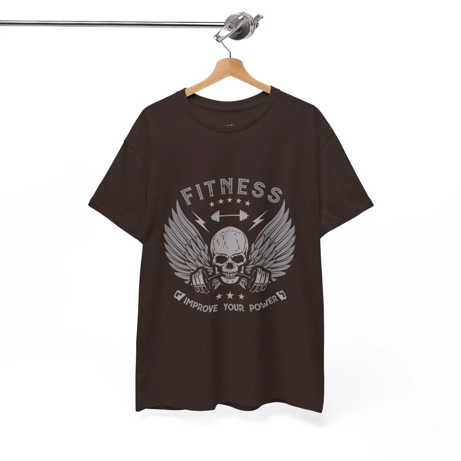 Fitness Improve Your Power Skull Wing T Shirt Gym Workout Tee - Bold Printed Tees