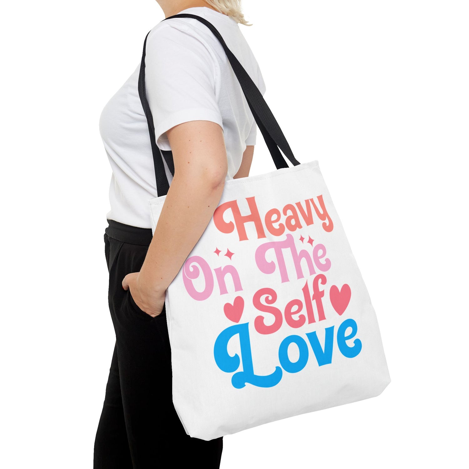 Tote Bag “Heavy On The Self Love" - Bold Printed Tees