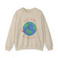Best Mom in the World Crewneck Sweatshirt Cozy Mother’s Gift, Heartfelt Globe Design - Bold Printed Tees