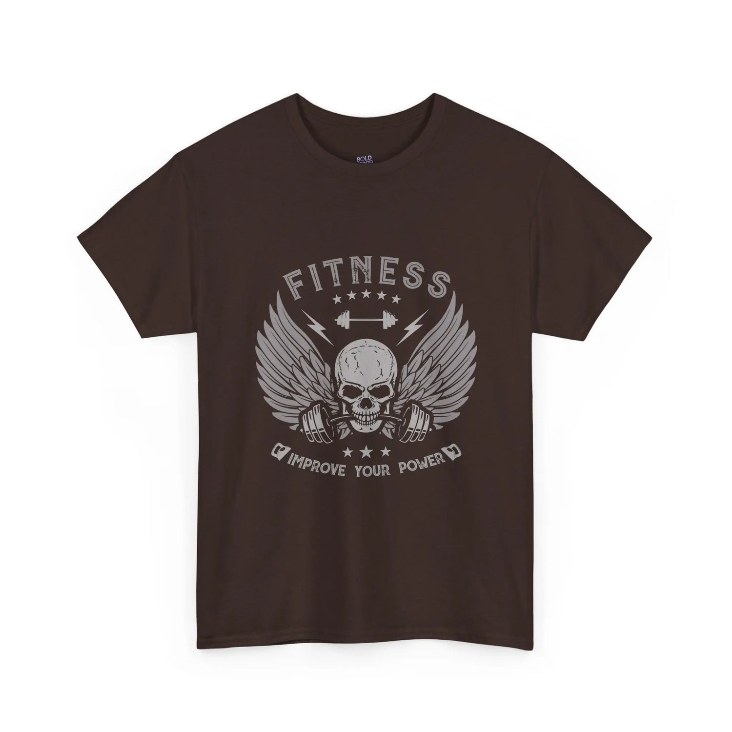 Fitness Improve Your Power Skull Wing T Shirt Gym Workout Tee - Bold Printed Tees