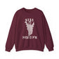 Stay Positive Halloween Crewneck Sweatshirt Unisex Relaxed Fit Motivational - Bold Printed Tees