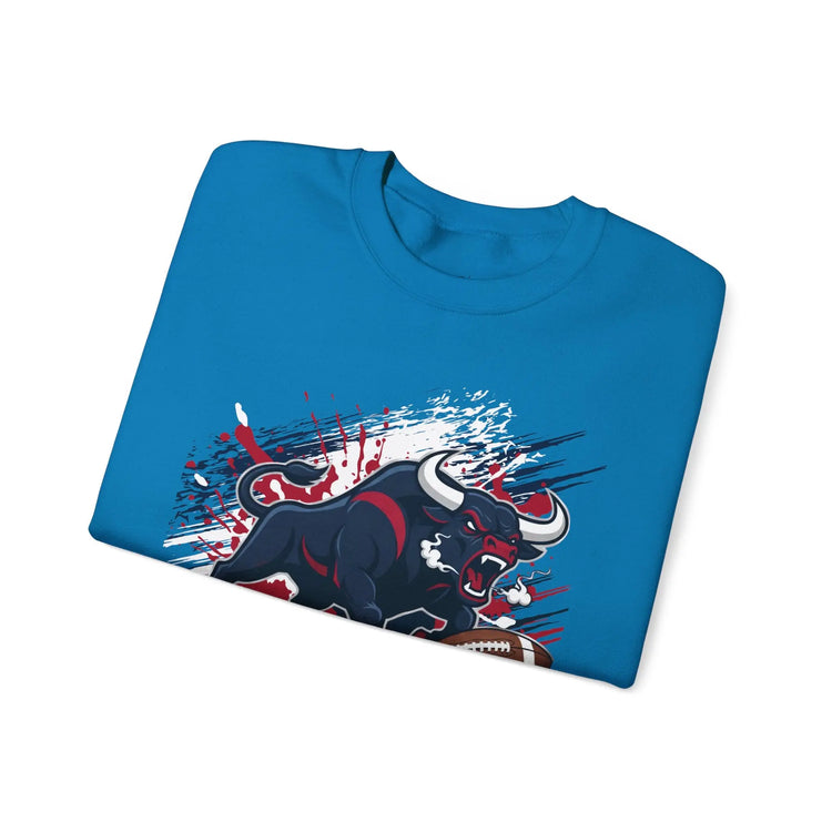 Texans Bull Houston Football Sweatshirt - Bold Printed Tees