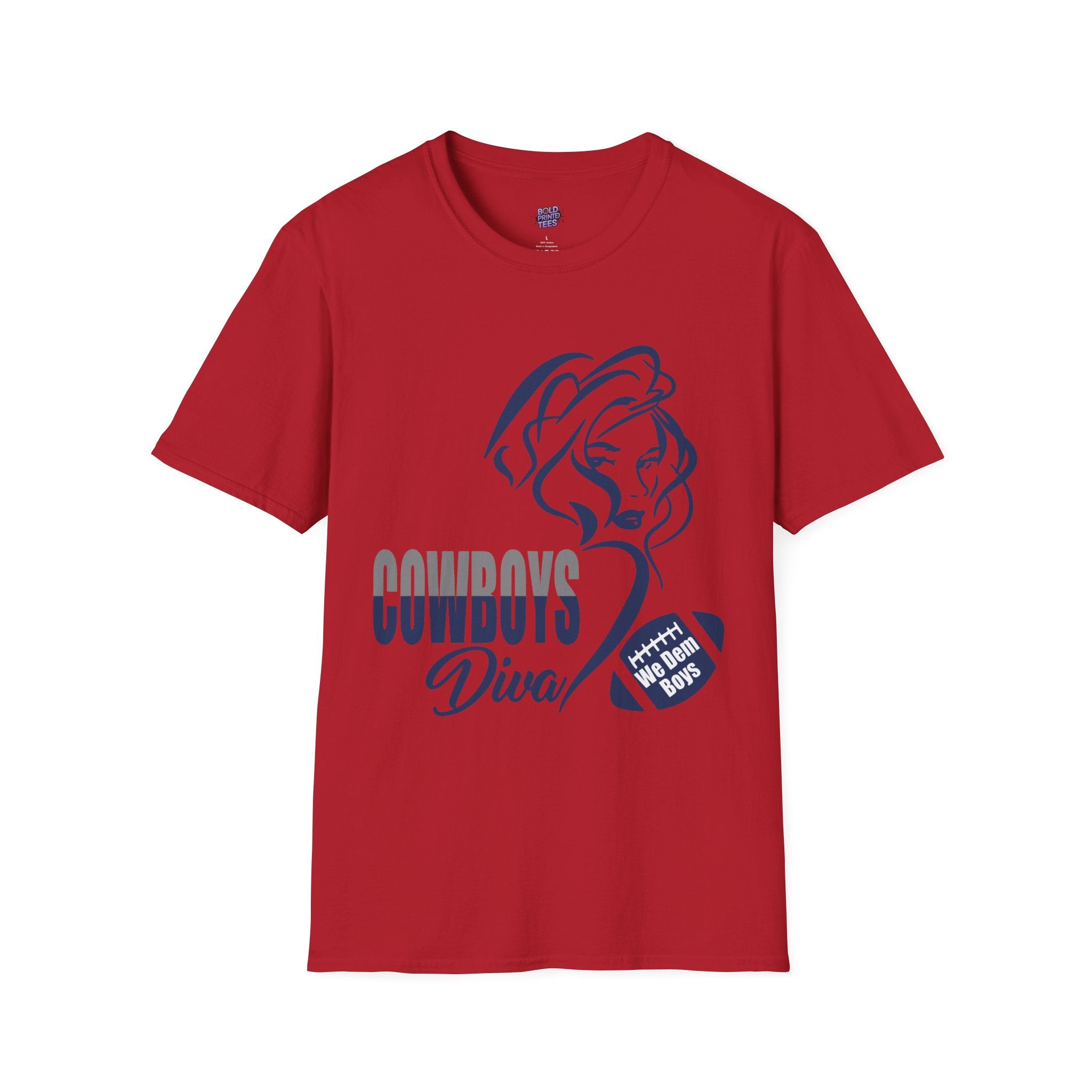 Cowboys Diva Unisex Softstyle T-Shirt | Stylish Graphic Tee for Fans, Casual Wear, Birthday Gift, Summer Outfits
