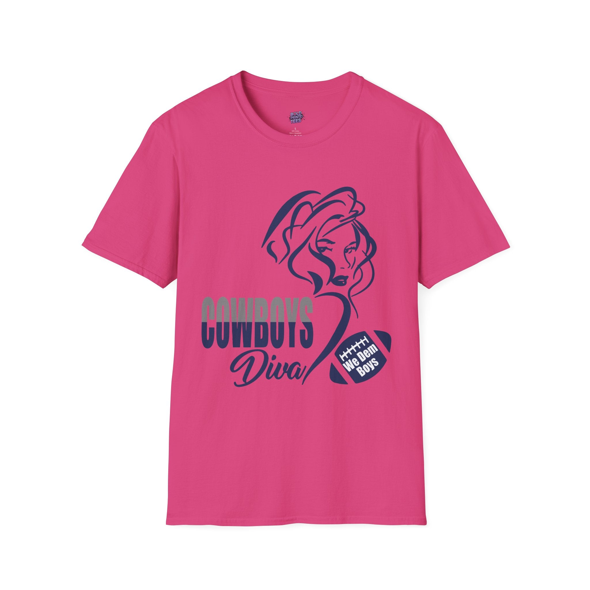 Cowboys Diva Unisex Softstyle T-Shirt | Stylish Graphic Tee for Fans, Casual Wear, Birthday Gift, Summer Outfits