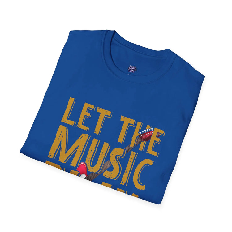 Let the Music Play T-Shirt Unisex Music Lover Tee, Concert Outfit, Casual Graphic Shirt - Bold Printed Tees