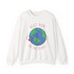 Best Mom in the World Crewneck Sweatshirt Cozy Mother’s Gift, Heartfelt Globe Design - Bold Printed Tees