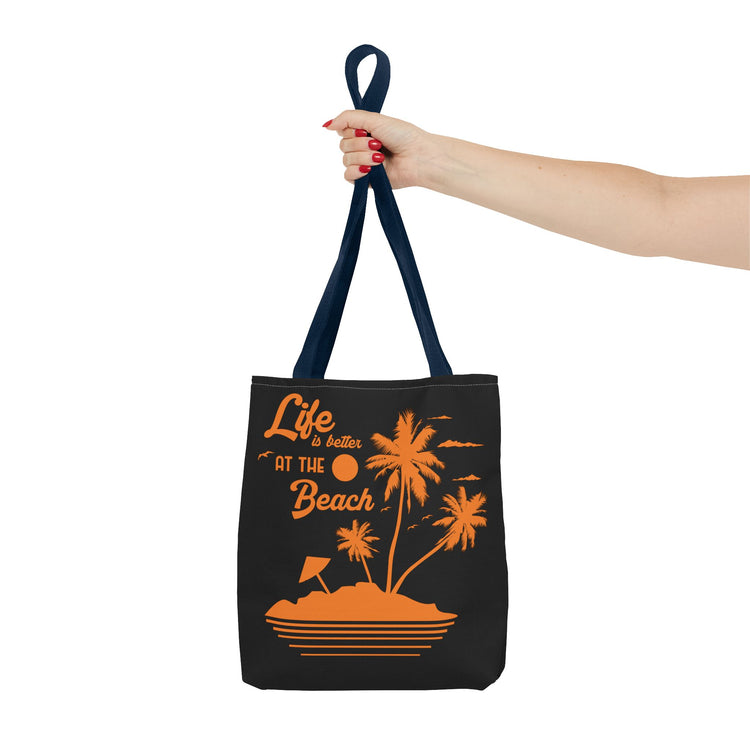 "Life is Better at the Beach" Island Palm Print - Bold Printed Tees