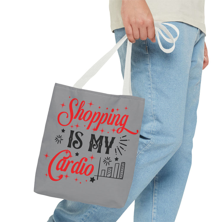 Shopping Is My Cardio Tote Bag - Bold Printed Tees