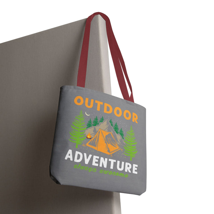 Outdoor Adventure Tote Bag Camping Design - Bold Printed Tees