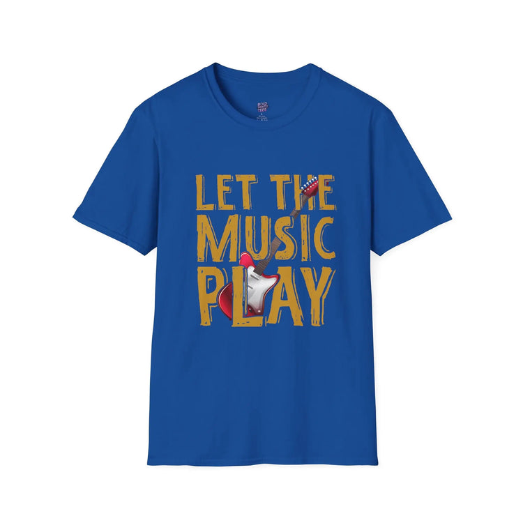 Let the Music Play T-Shirt Unisex Music Lover Tee, Concert Outfit, Casual Graphic Shirt - Bold Printed Tees