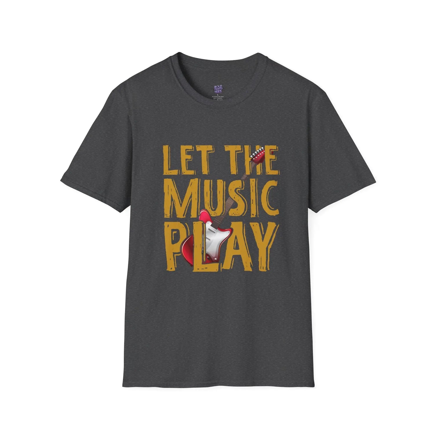 Let the Music Play T-Shirt Unisex Music Lover Tee, Concert Outfit, Casual Graphic Shirt - Bold Printed Tees