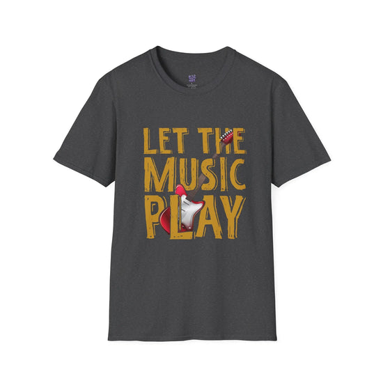 Let the Music Play T-Shirt Unisex Music Lover Tee, Concert Outfit, Casual Graphic Shirt - Bold Printed Tees