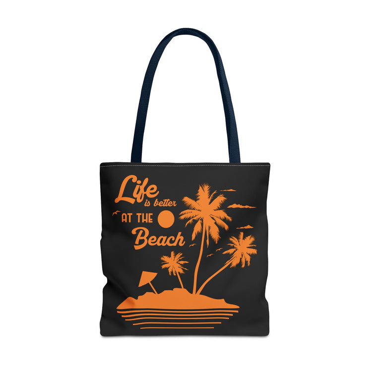 "Life is Better at the Beach" Island Palm Print - Bold Printed Tees