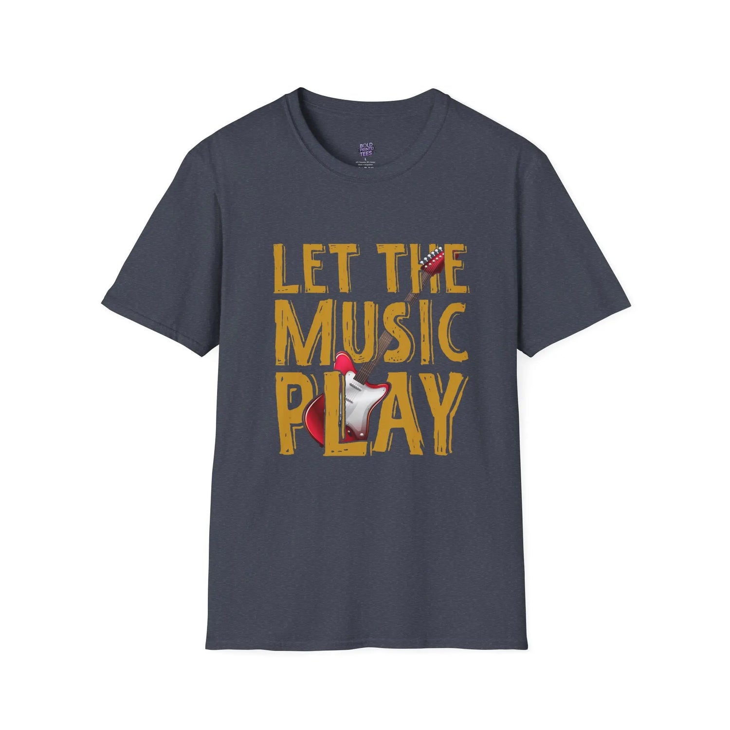 Let the Music Play T-Shirt Unisex Music Lover Tee, Concert Outfit, Casual Graphic Shirt - Bold Printed Tees