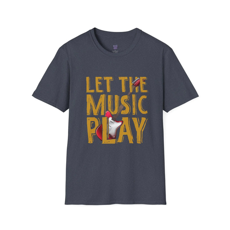 Let the Music Play T-Shirt Unisex Music Lover Tee, Concert Outfit, Casual Graphic Shirt - Bold Printed Tees
