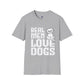 Real Men Love Dogs T-Shirt Funny Dog Lover Gift, Cute Puppy Graphic Shirt - Bold Printed Tees