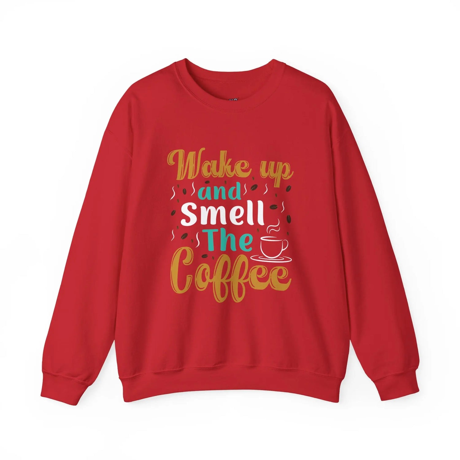 Wake Up and Smell the Coffee Crewneck Sweatshirt | Cozy Coffee Lovers Apparel - Bold Printed Tees