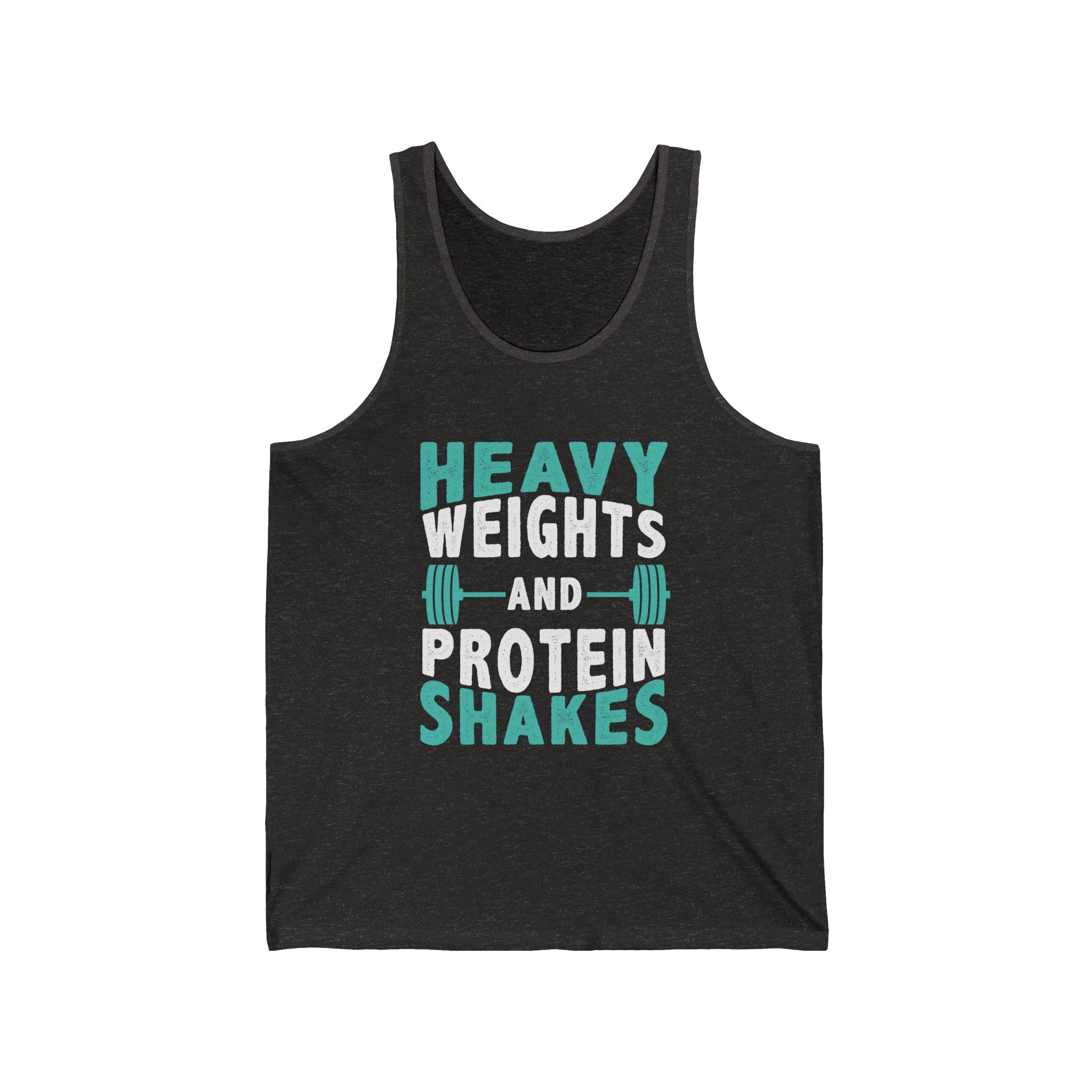 Heavy Weights And Protein Shakes Gym Fitness Unisex Jersey Tank