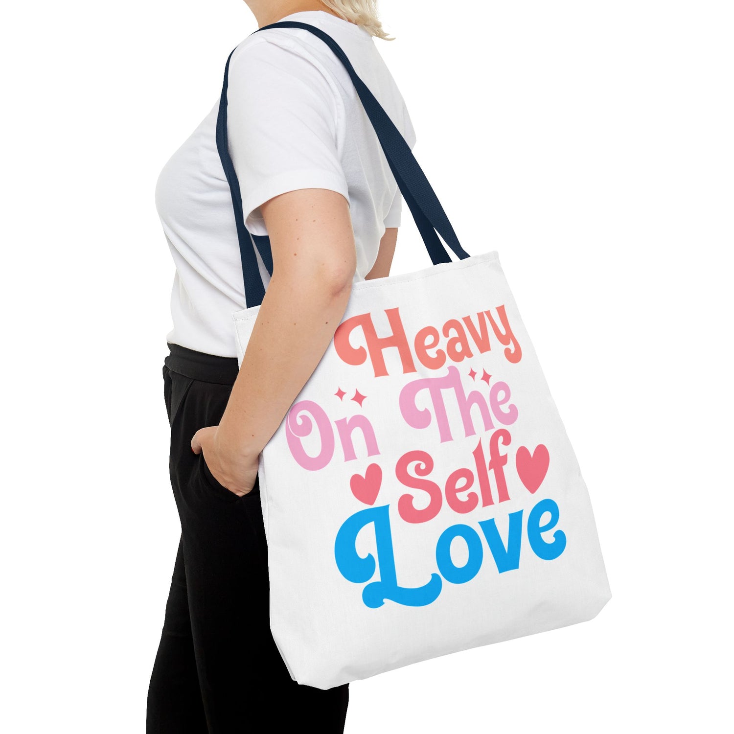 Tote Bag “Heavy On The Self Love" - Bold Printed Tees