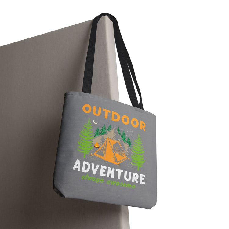 Outdoor Adventure Tote Bag Camping Design - Bold Printed Tees