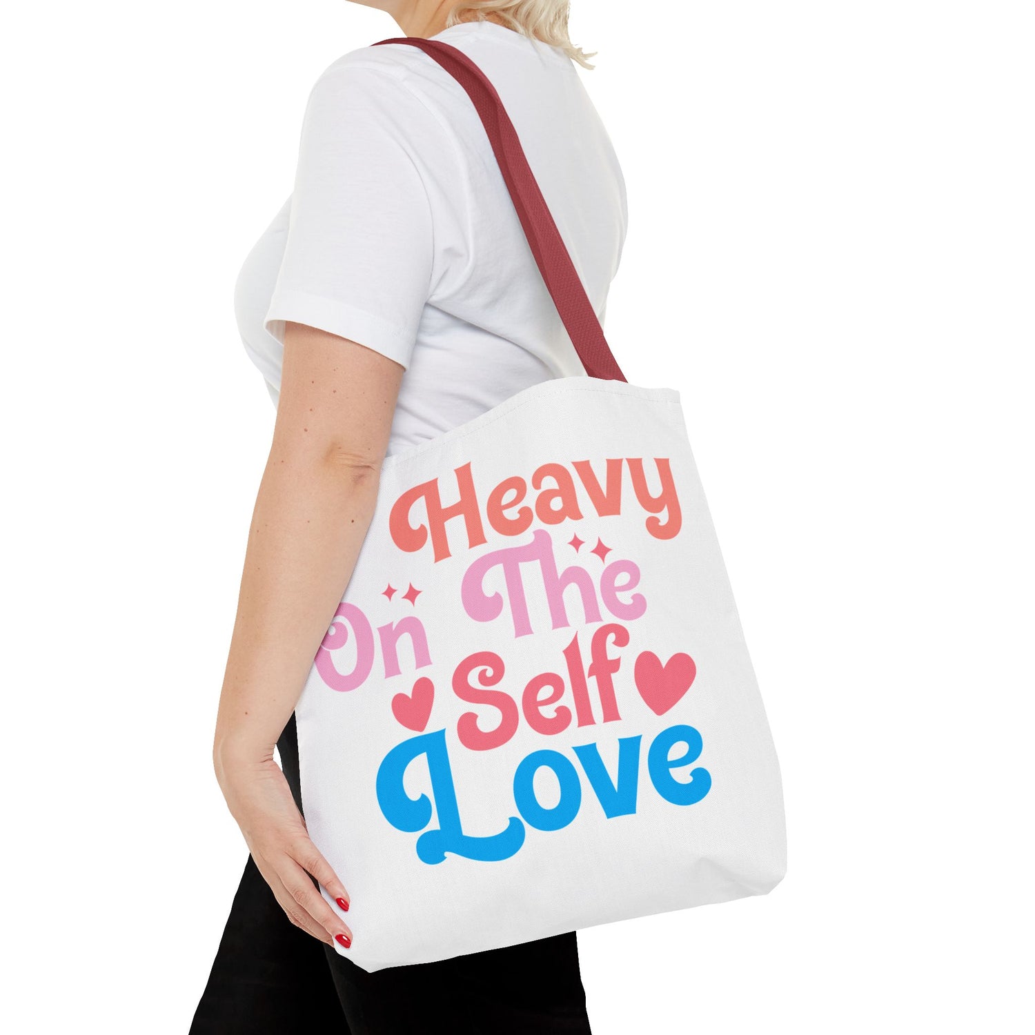 Tote Bag “Heavy On The Self Love" - Bold Printed Tees