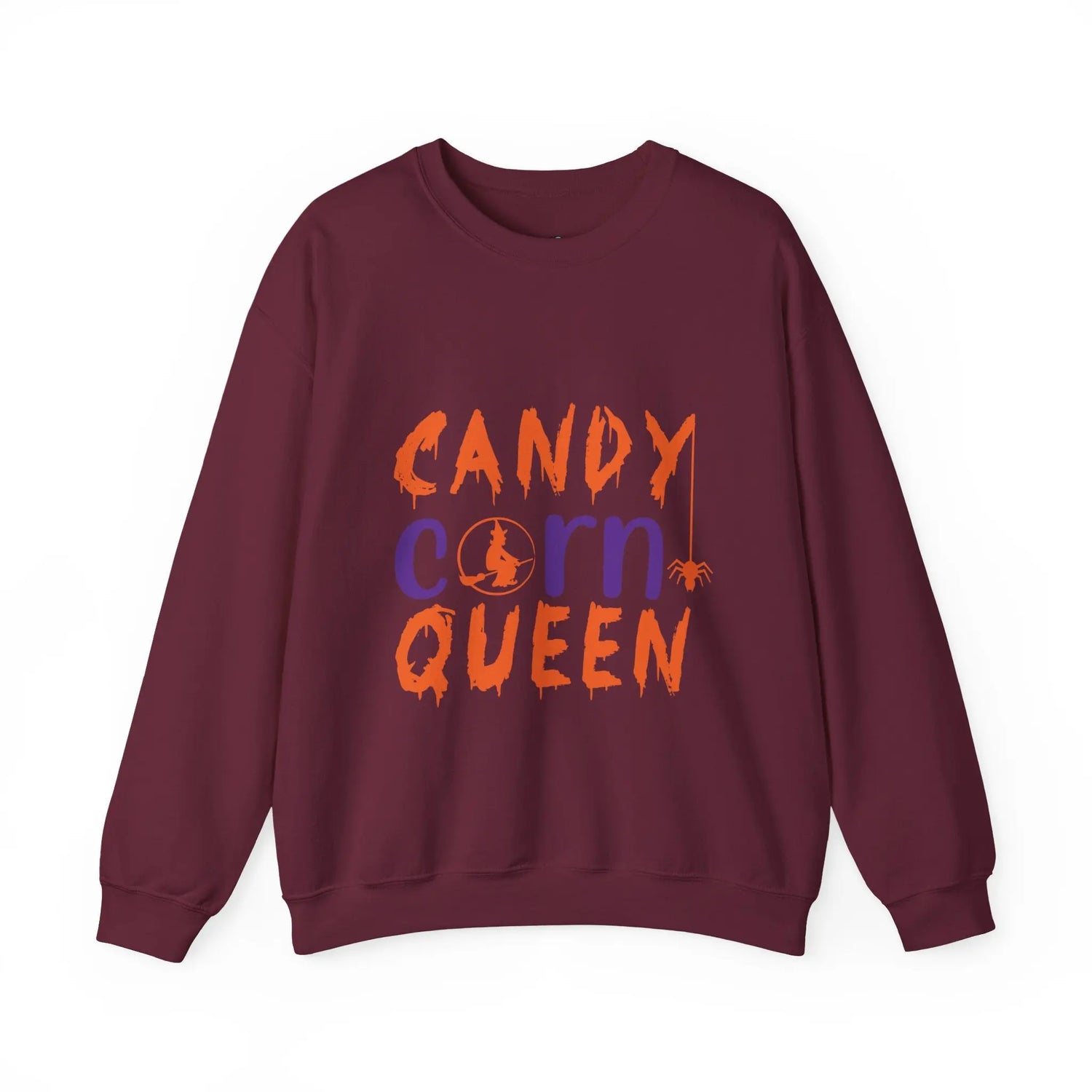 Candy Corn Queen Halloween Sweatshirt Fall Cozy Crewneck - Bold Printed Tees