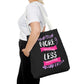 More Smiling Less Worrying Tote Bag - Bold Printed Tees