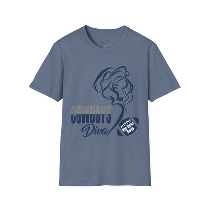 Cowboys Diva Unisex Softstyle T-Shirt | Stylish Graphic Tee for Fans, Casual Wear, Birthday Gift, Summer Outfits