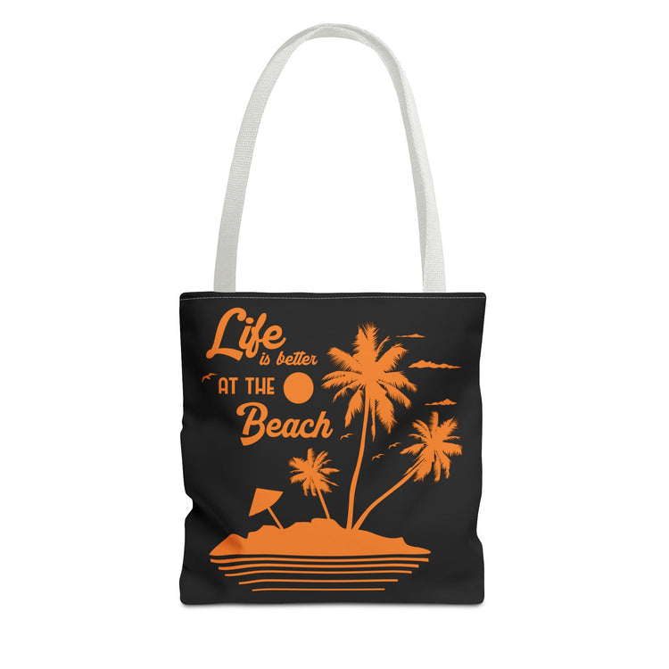 "Life is Better at the Beach" Island Palm Print - Bold Printed Tees