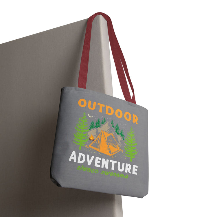 Outdoor Adventure Tote Bag Camping Design - Bold Printed Tees