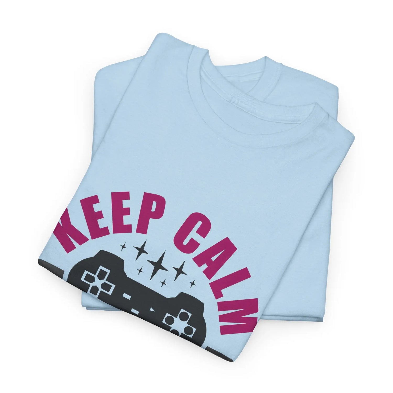Keep Calm and Game On T-Shirt Funny Gamer Tee, Casual Gaming Graphic Shirt - Bold Printed Tees