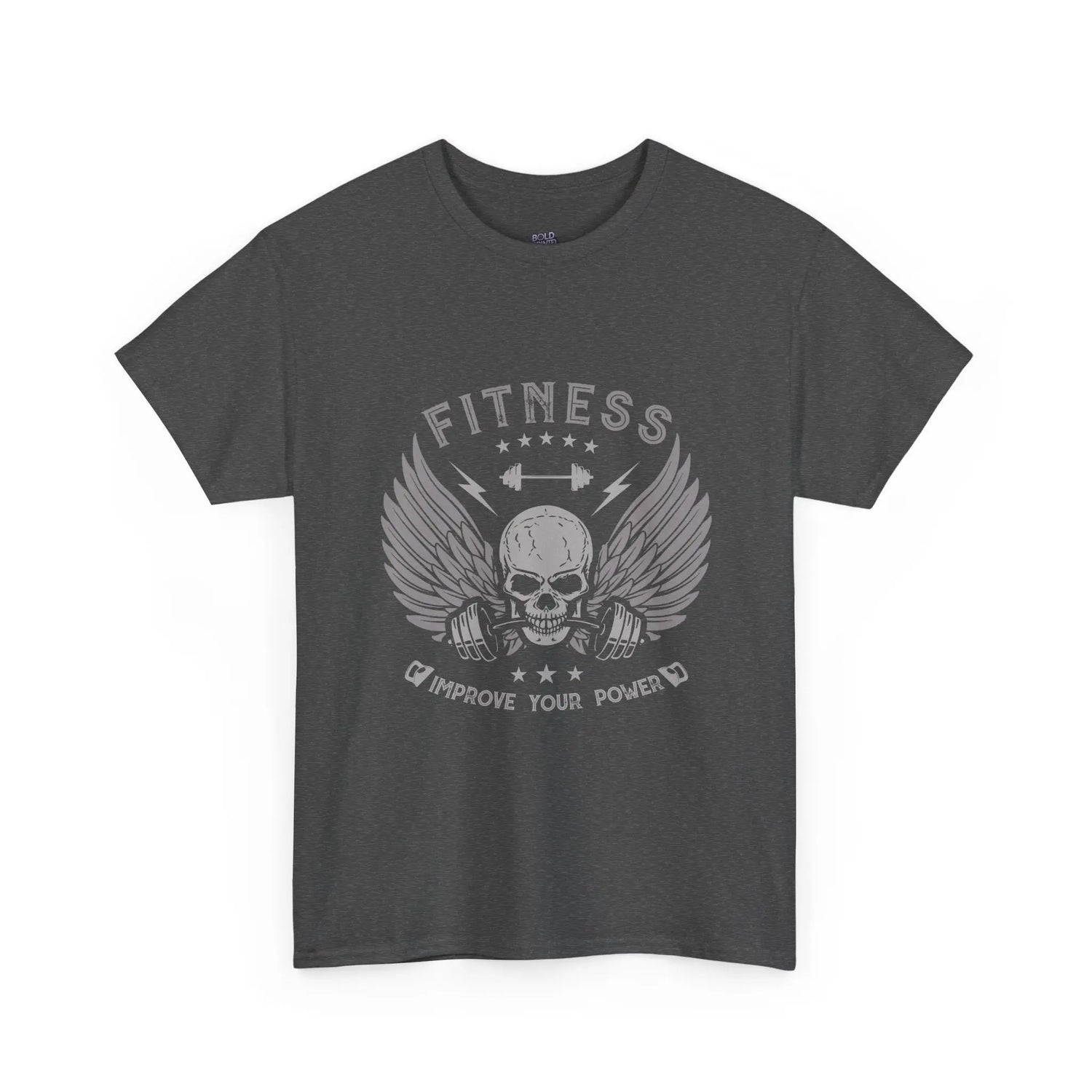 Fitness Improve Your Power Skull Wing T Shirt Gym Workout Tee - Bold Printed Tees