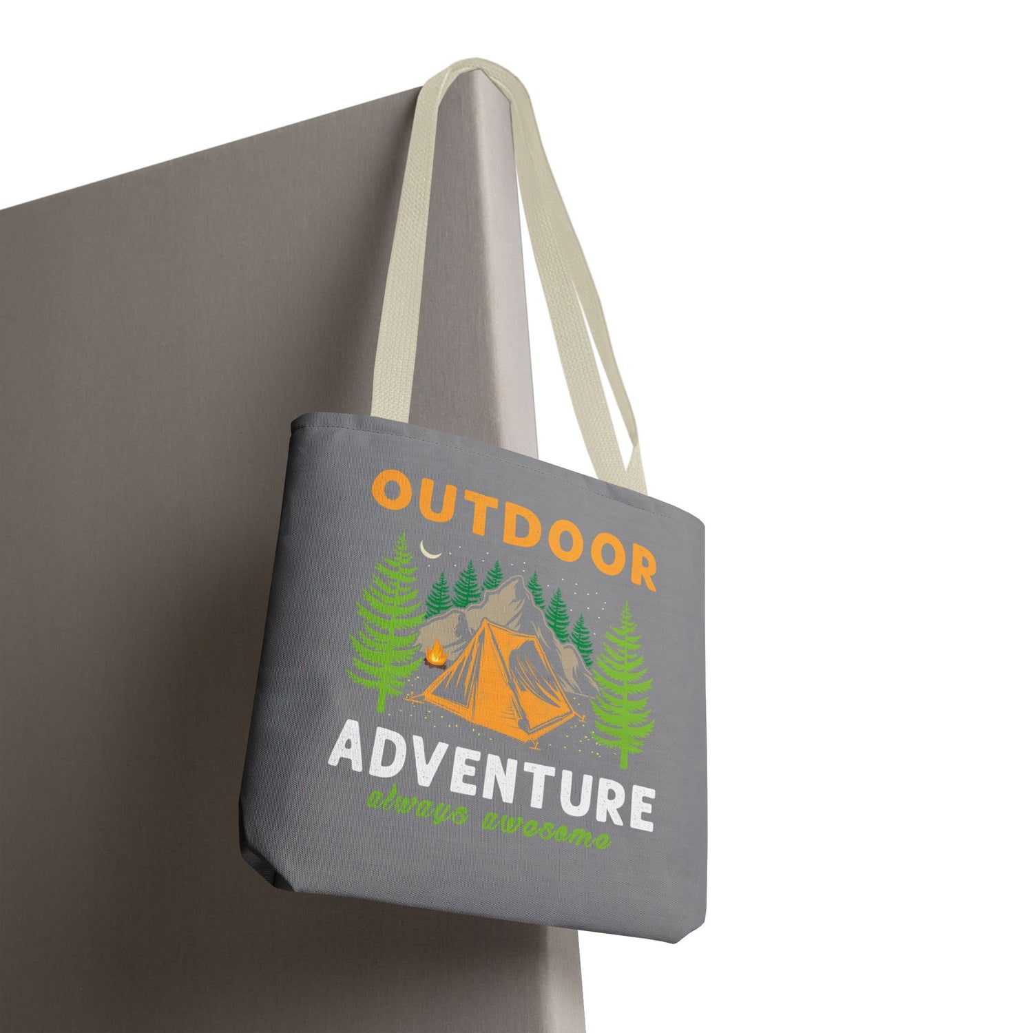 Outdoor Adventure Tote Bag Camping Design - Bold Printed Tees