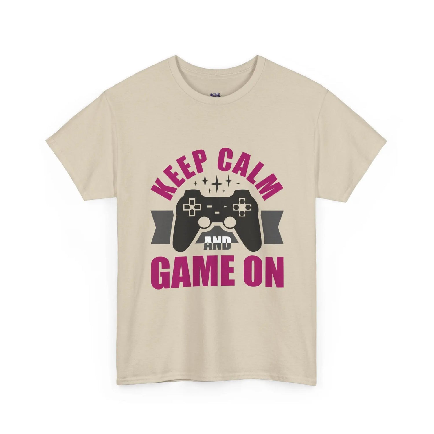 Keep Calm and Game On T-Shirt Funny Gamer Tee, Casual Gaming Graphic Shirt - Bold Printed Tees