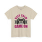 Keep Calm and Game On T-Shirt Funny Gamer Tee, Casual Gaming Graphic Shirt - Bold Printed Tees