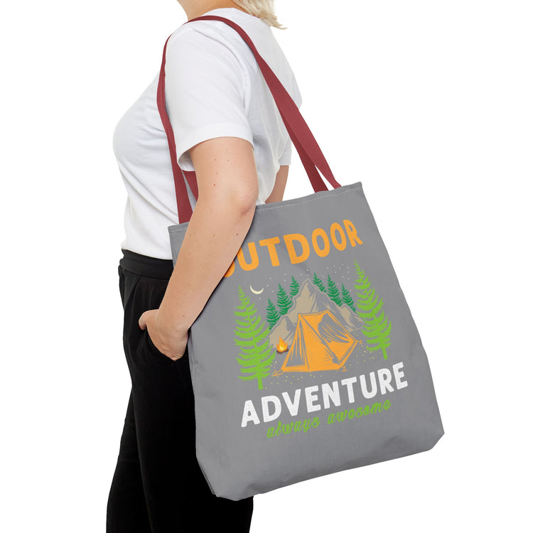 Outdoor Adventure Tote Bag Camping Design - Bold Printed Tees
