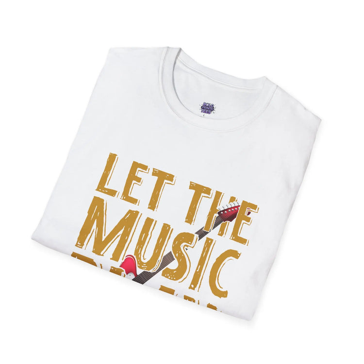 Let the Music Play T-Shirt Unisex Music Lover Tee, Concert Outfit, Casual Graphic Shirt - Bold Printed Tees