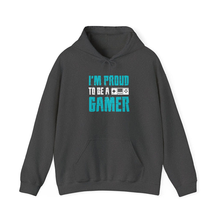 I’m Proud to Be a Gamer Hoodie Unisex Gaming Sweatshirt, Video Game Lover Hoodie - Bold Printed Tees