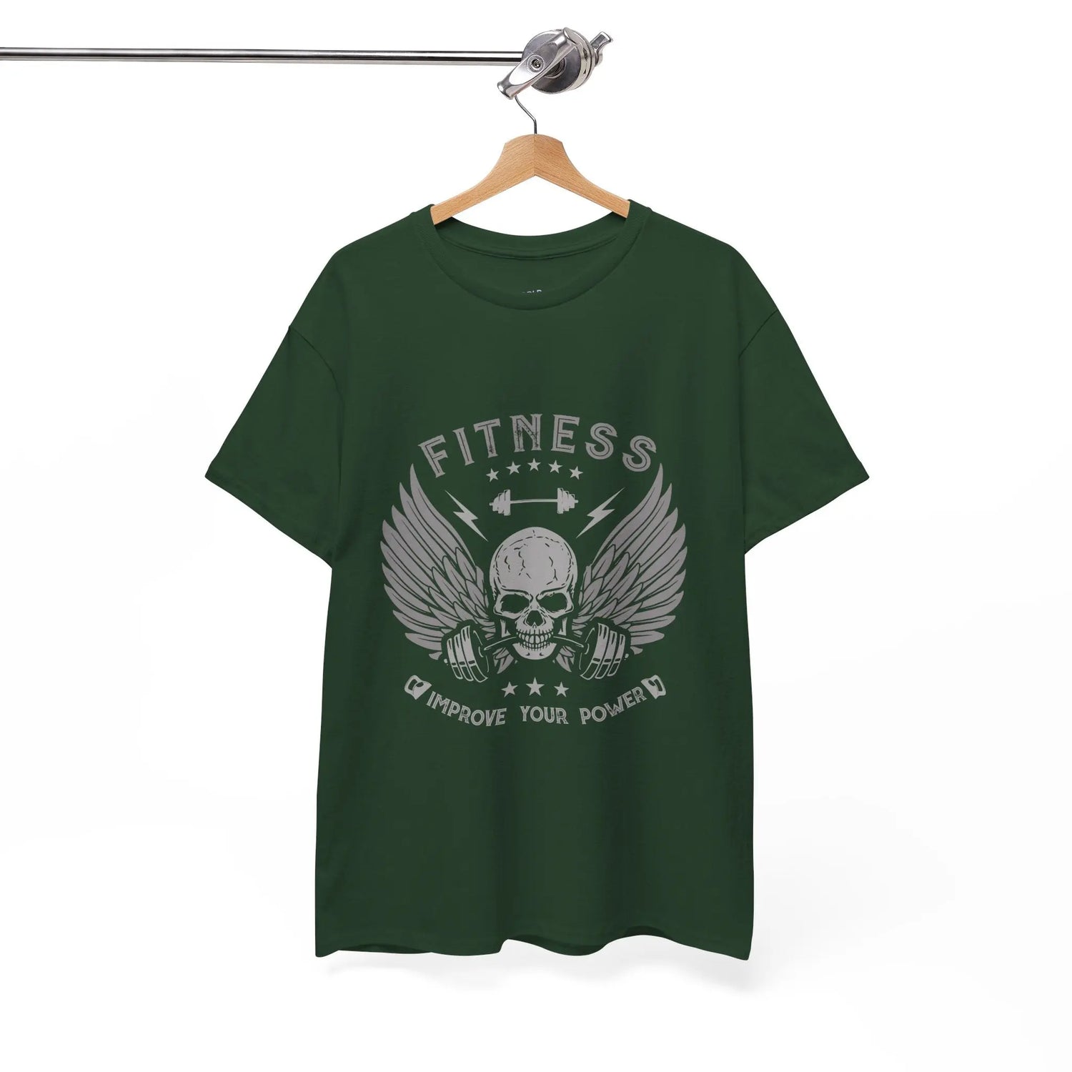 Fitness Improve Your Power Skull Wing T Shirt Gym Workout Tee - Bold Printed Tees